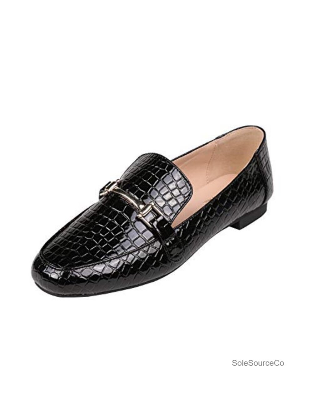 Slim Fit Metal Trim Loafer Slippers Memory Foam Pull-On Flat Shoes